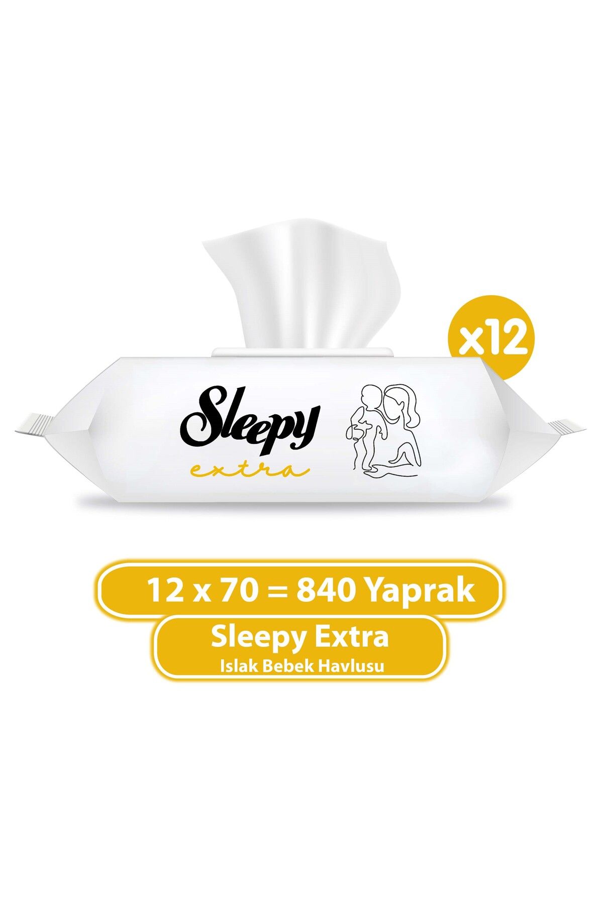 Extra Islak Bebek Havlusu 12x70 (840 Yaprak)